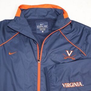 Nike‎ Storm-Fit Virginia Cavaliers Windbreaker Jacket Mens XL Navy Blue UVA Zip